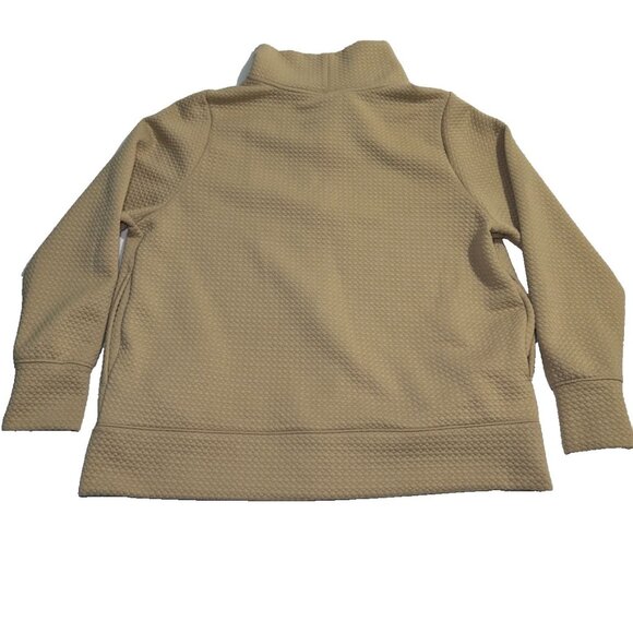 Pro Player Women’s Zip Up Athletic Sweater Tan Long Sleeve Jacket Size 1X - Picture 6 of 7
